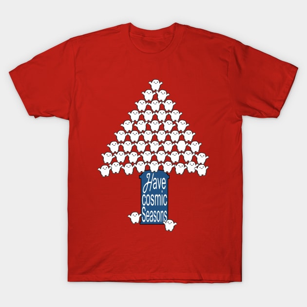 Christmas Greetings - Adipose Wish You Cosmic Seasons T-Shirt by EDDArt